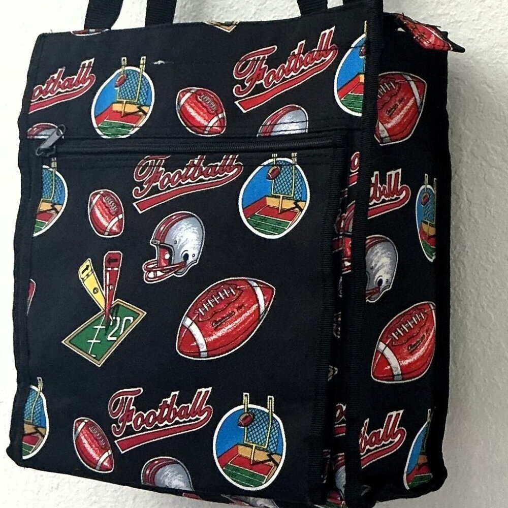 Vintage-Style Football Canvas Tote Bag - Picture 1 of 16